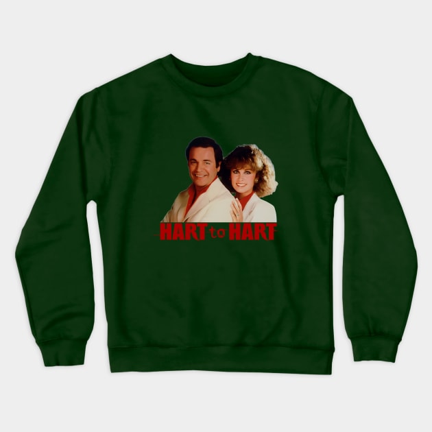 Hart to Hart -  Robert Wagner, Stefanie Powers - 80s Tv Show Crewneck Sweatshirt by wildzerouk